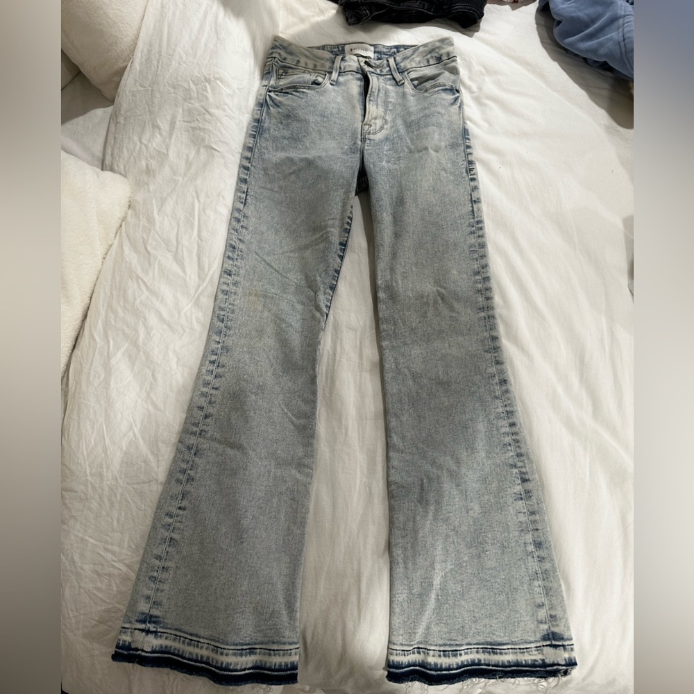 Frame acid wash skinny cropped flare jeans never worn excellent condition